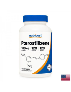 Мозъчна функция Птеростилбен (Pterostilbene) 100 mg x 120 капсули