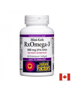 Рибено масло RxOmega-3 Mini-Gels – 500 mg EPA-DHA 60 мини софтгел капсули