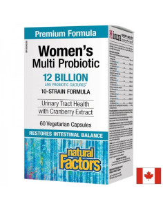 Мултипробиотик за жени с червена боровинка 12 млрд. активни пробиотици, 60 капсули