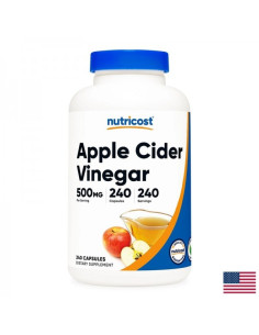 Поддържане на теглото Ябълков оцет 500 mg, 240 капсули