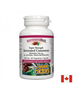 Ресвератрол супер концентрат – антиоксидант ResveratrolRich Concentrate 500 mg, 60 капсули за 2 месеца прием