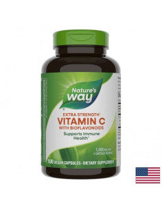 Високодозиран витамин С (1000 mg) - биофлавоноиди Антиоксидант и имуностимулатор 100 капсули за тримесечен прием