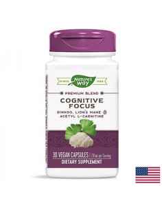 Премиум формула за памет и фокус С гинко билоба, Ацетил L-Карнитин и херициум (лъвска грива) 30 капсули