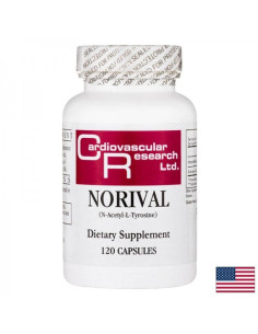 Мозъчна функция, мотивация, емоционално здраве Норивал - формула с витамин В6 - N-ацетил-L-Тирозин 120 капсули