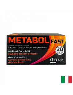 Формула за бърз метаболизъм и изгаряне на мазнините Дренакс - Drenax с гуарана, манго и моринга 20 сашета с течност