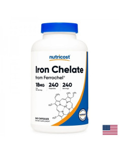 Анемия Желязо (бисглицинат хелат) 18 mg 240 капсули