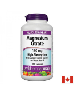 Magnesium Citrate High Absorption Магнезий цитрат с висока абсорбация 150 mg 300 капсули