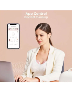 Смарт двойна електрическа помпа за кърма Momcozy M9 Hands-Free, Red 2