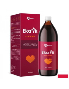 Течен витамин с билкови екстракти за здраво сърце EkaVit 1 литър, 20 дози