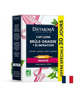 Изгаряне на мазнините + елиминиране на задържаните течности С гуарана, мате и зелен чай 30 ампули