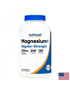 Магнезий+ (оксид + бисглицинат) Мускулна функция и нервен баланс 105 mg х 240 капсули