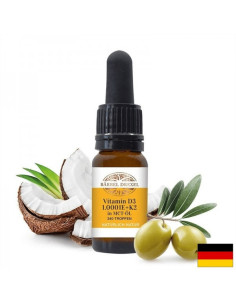 Витамин D3 1000 IU + Витамин К2 11.1 µg За костите и сърцето 10 ml, капки с висока абсорбция