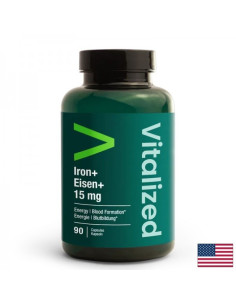 Анемия Желязо + витамин С, В2 и мед Iron+ 90 капсули