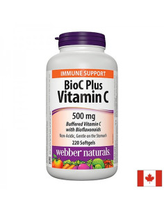 BioC Plus Vitamin C 500 mg Витамин С 500 mg (буфериран) с Биофлавоноиди 60 mg 220 софтгел капсули