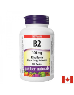 Витамин B2 (рибофлавин) За енергия и здрава кожа 100 mg х 120 таблетки