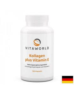 Грижа за косата, кожата и ставите Колаген (говежди) 500 mg + Витамин Е 100 капсули