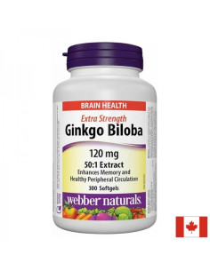 Гинко билоба Памет, концентрация и кръвообращение 120 mg х 300 софтгел капсули