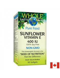 Vitamin E Whole Earth - Sea/ Витамин Е (oт слънчоглед) 400 IU x 90 софтгел капсули