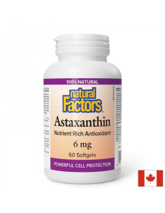 Астаксантин Мощна антиоксидантна защита за клетките и зрението 6 mg х 60 софтгел капсули