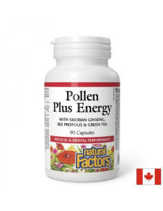 Енергия и имунитет Пчелен прашец с Прополис, Сибирски женшен и Зелен чай 90 капсули