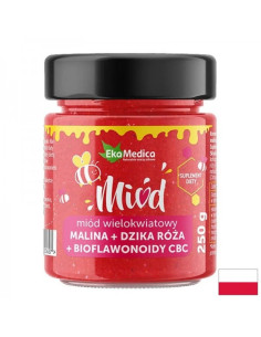 Пчелен мед с малина, шипка и биофлавоноиди За имунитет 250 g