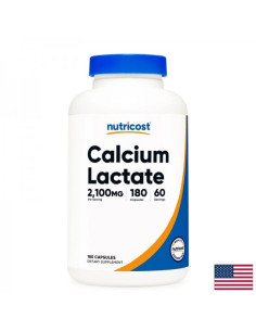 Калций (лактат) Здрави кости, мускули и зъби 260 mg, 180 капсули