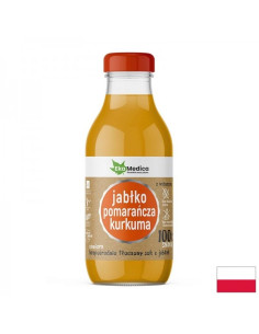 Ябълка + Портокал + Куркума Тонус и антиоксидантна подкрепа сок 300 ml