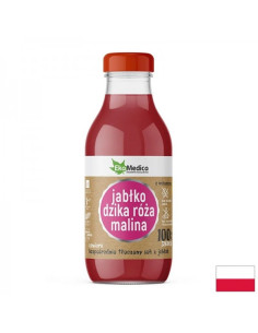 Ябълка + Шипка + Малина + Витамин С Натурална подкрепа за имунитета сок 300 ml