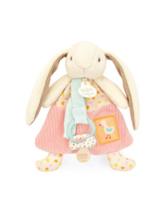 Плюшена играчка за гушкане Doudou заек с клипс за залъгалка 19 см, DC4209