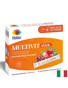 Пълен спектър витамини и минерали Multivit Stick За енергия, имунитет и тонус 14 течни сашета