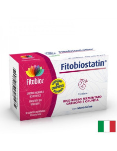 Червен ориз 199 mg + Артишок 300 mg Fitobiostatin Контрол на холестерола и липиден баланс 60 таблетки