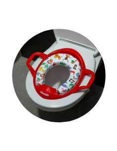 Тоалетна седалка с дръжки Chipolino Софти, червена