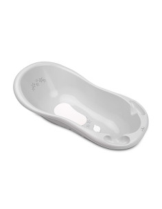 Бебешка нехлъзгаща вана с оттичане Lorelli Little Stars, grey, 100 см