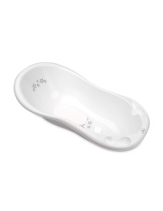 Бебешка нехлъзгаща вана с оттичане Lorelli Little Stars, white, 100 см