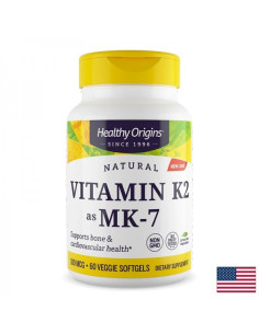 Витамин K2 (MK-7) За здрави кости, зъби и нормално кръвосъсирване 100 µg, 60 капсули