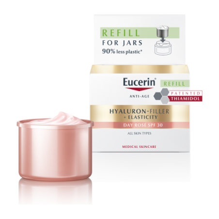 Eucerin Hyaluron-Filler+Elasticity Озаряващ дневен крем SPF30 50мл пълнител