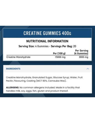 Creatine Gummies 750 mg