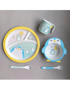 Детски сервиз за хранене Raya Toys Животни, 5 части