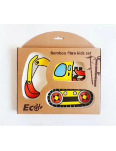 Детски сервиз за хранене Raya Toys Багер, 3 части 2