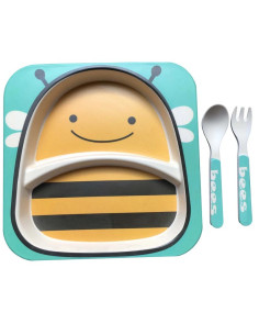 Детски сервиз за хранене Raya Toys Пчеличка, 3 части