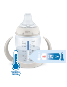 NUK First Choice РР Шише Temperature Control 150мл. със силиконов накрайник за сок Mickey grey