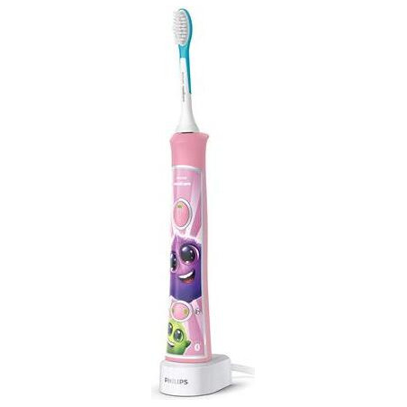 Philips Sonicare Детска звукочестотна четка за зъби For Kids, с вграден Bluetooth, розова HX6352/42