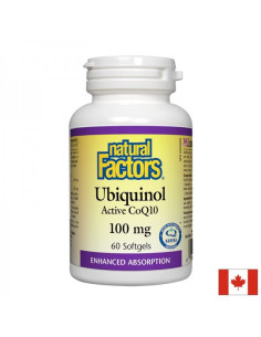 Убиквинол Активен Коензим Q10 - за здраво сърце Ubiquinol Active CoQ10 100 mg, 60 софтгел капсули