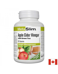 Metaslim Apple Cider Vinegar Ябълков оцет + Зелен чай 90 капсули