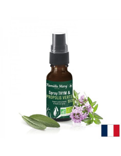 Спрей за гърло с мащерка, зелен прополис и градински чай Spray Thym - Propolis Verte Bio 20 ml