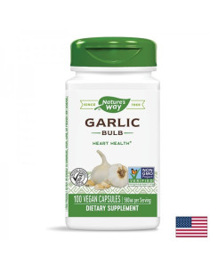 Чесън (луковица) Сърдечно здраве и имунитет 580 mg, 100 капсули