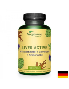 Liver Active Билкова смес за черния дроб 120 капсули, 100- Vegan