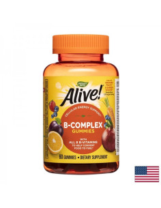 Витамини В-комплекс Алайв Alive! B-Complex Gummies 60 желирани таблетки