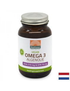 Веган Омега-3 от водорасли Algenolie DHA 210 mg/ EPA 70 mg, 60 капсули