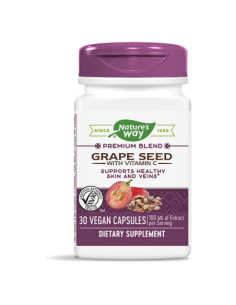 Гроздово семе и витамин С - премиум формула За кръвоносните съдове и кожата 30 капсули 2